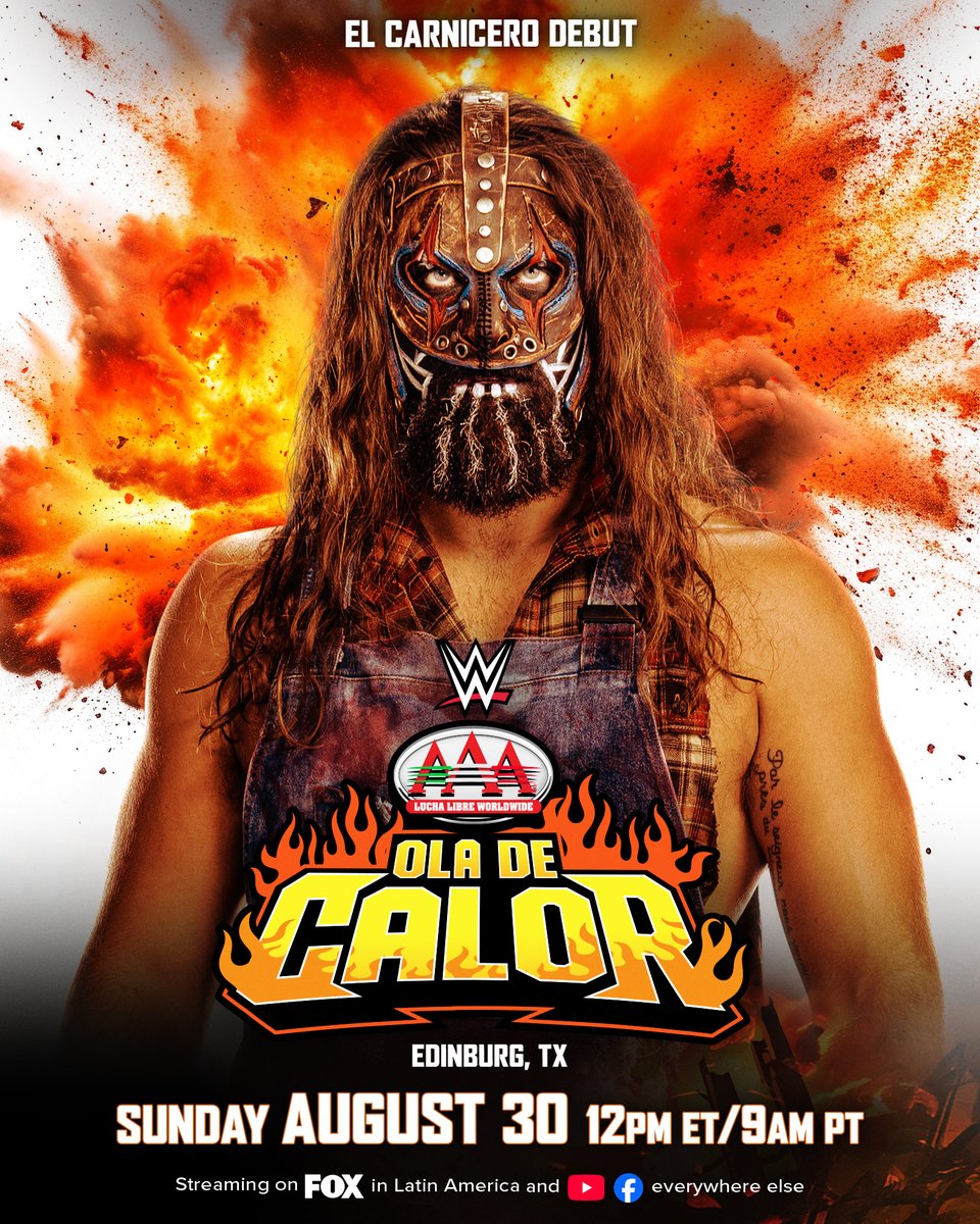 Official AAA Debut Poster for El Carnicero at Ola De Calor