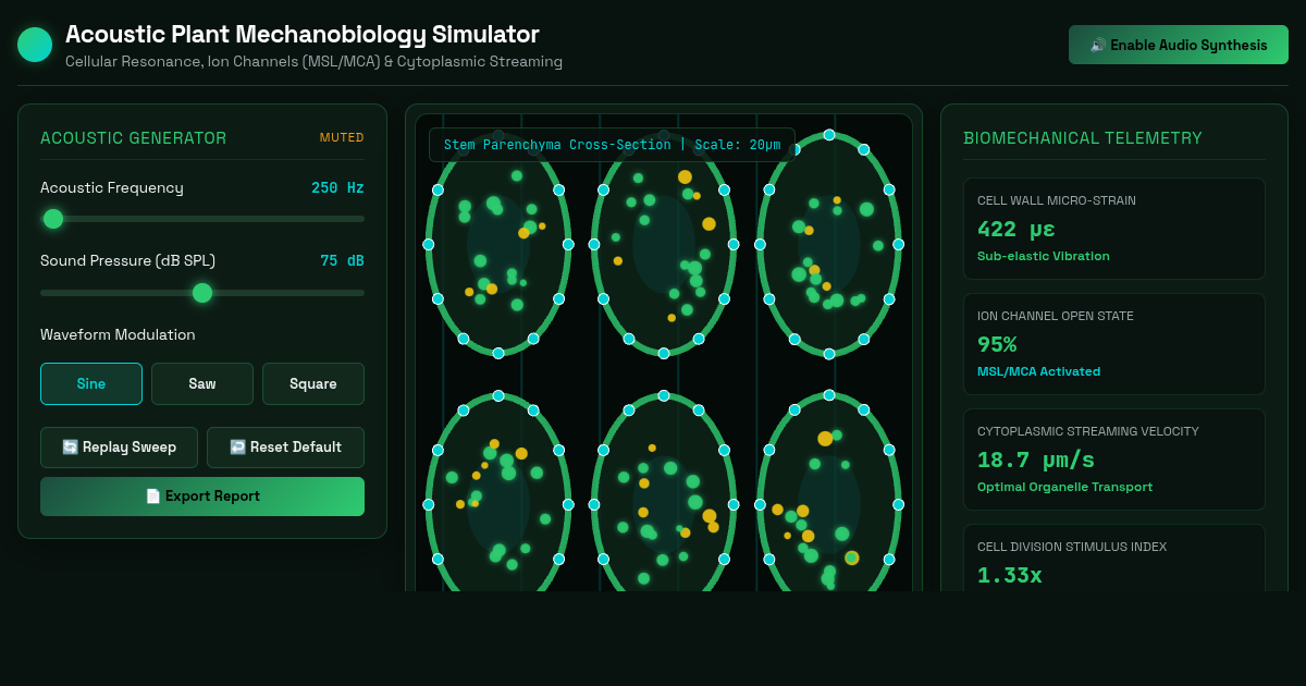 Acoustic Plant Mechanobiology & Cellular Resonance Simulator preview
