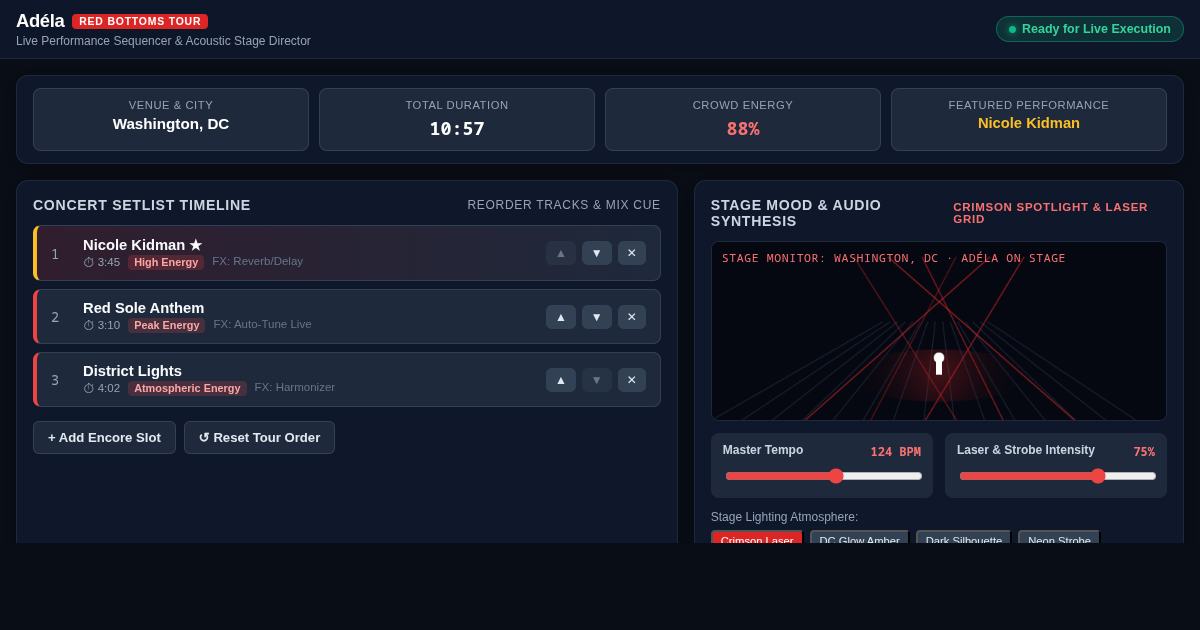 Adéla Tour Setlist & Live Performance Sequencer preview