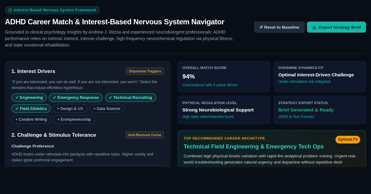 ADHD Career Match & Interest-Based Nervous System Navigator preview