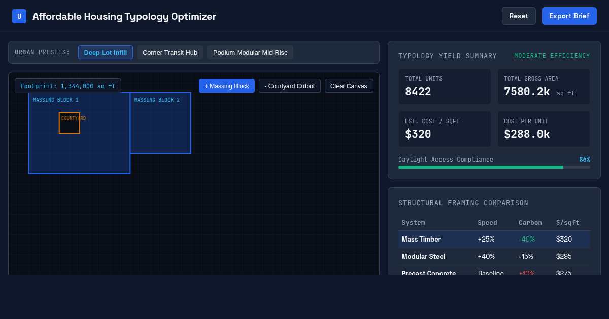 Affordable Housing Massing & Typology Optimizer preview