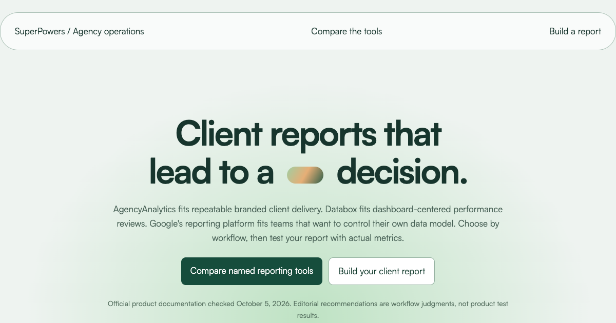 Agency Client Reporting Tools & Report Builder preview