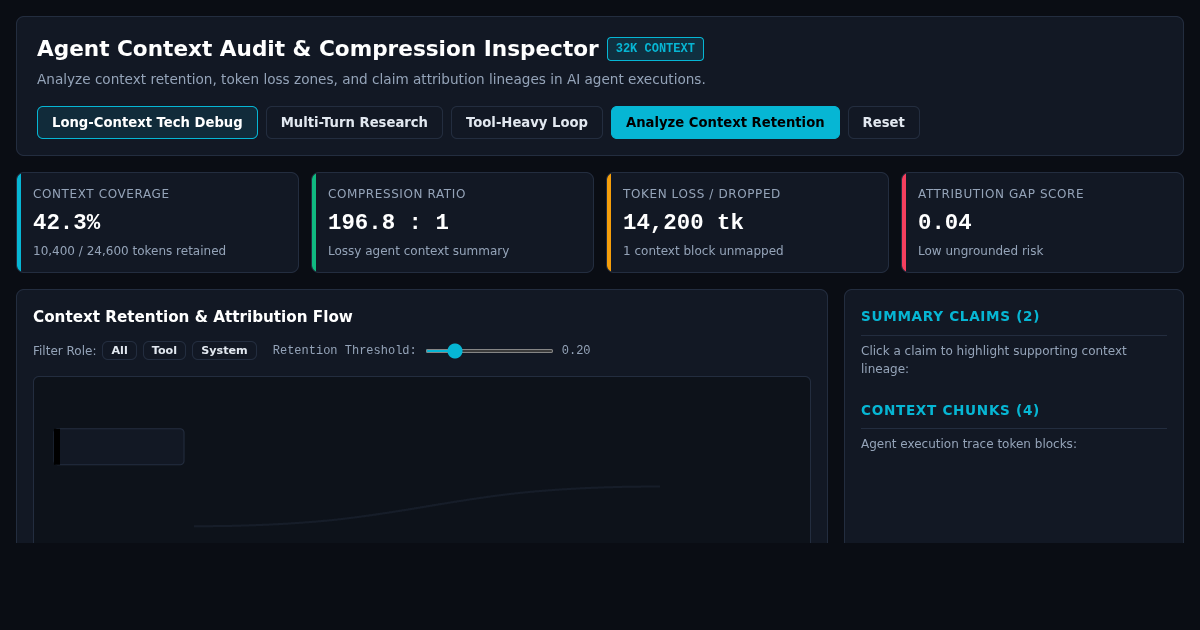 Agent Context Audit & Compression Inspector preview