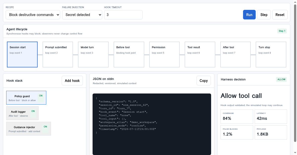 Agent Hook Lifecycle Lab preview