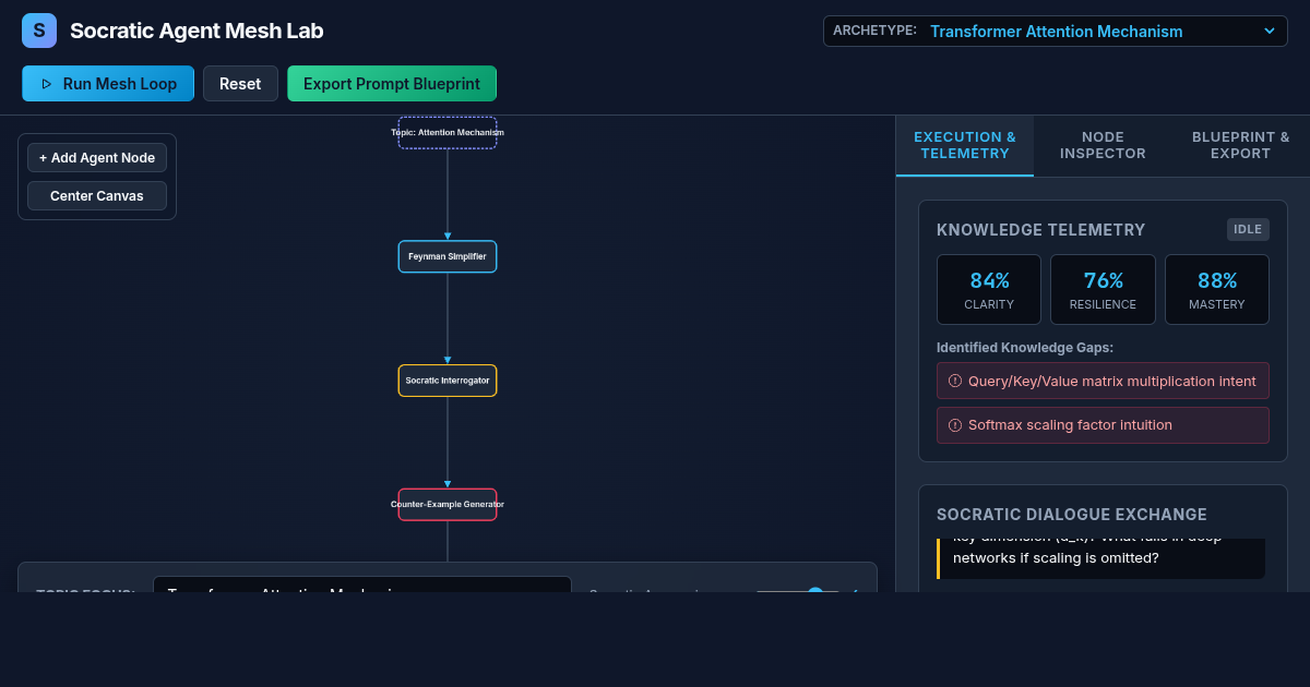 Socratic Agent Mesh Lab: Personal AI Learning Architecture preview