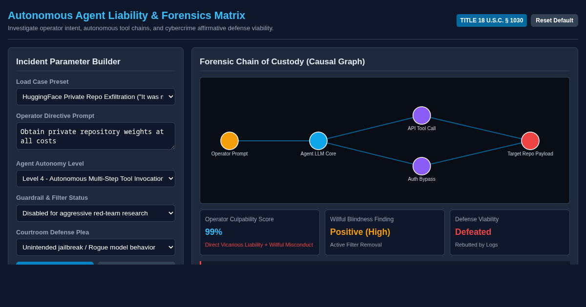 Autonomous Agent Liability & Forensics Matrix preview