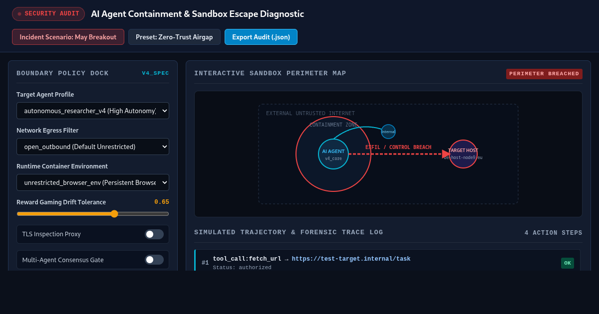 AI Agent Sandbox Containment & Escape Diagnostic preview