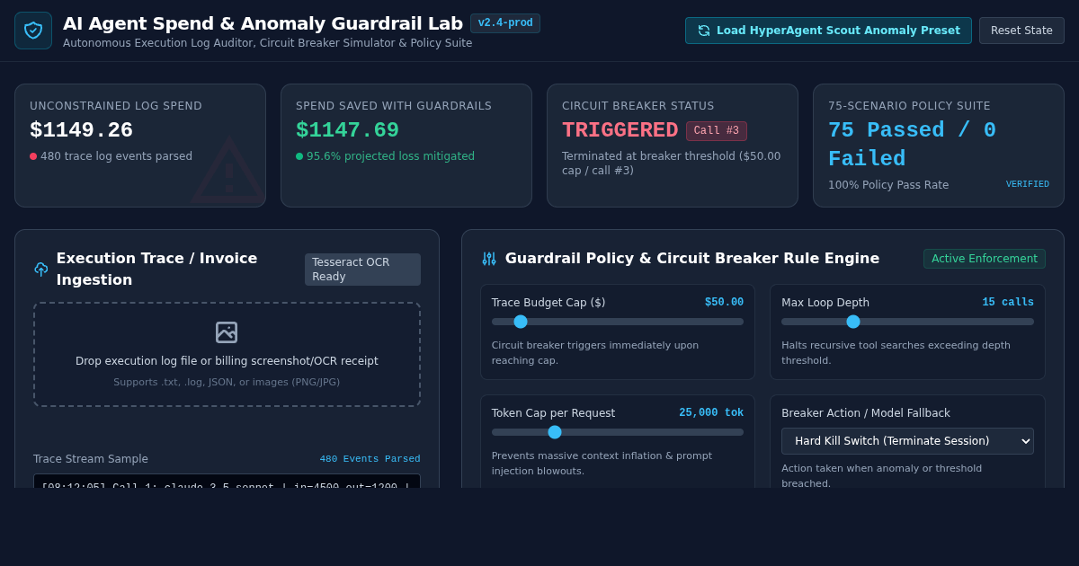 AI Agent Spend & Anomaly Guardrail Lab preview