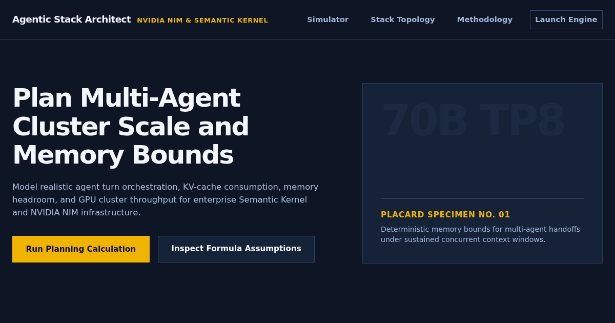 Agentic Stack Architect and Enterprise Scale Simulator preview