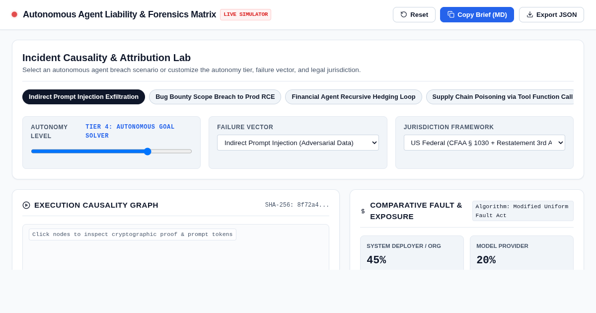 Autonomous Agent Liability & Forensics Matrix preview