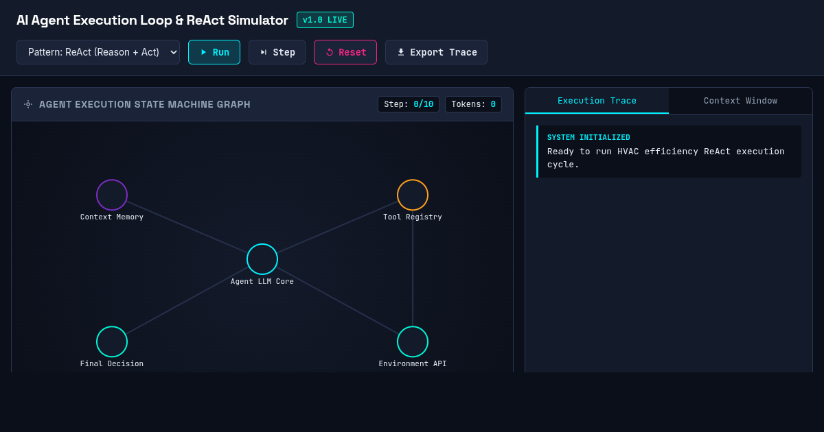 AI Agent Execution Loop & ReAct Simulator preview