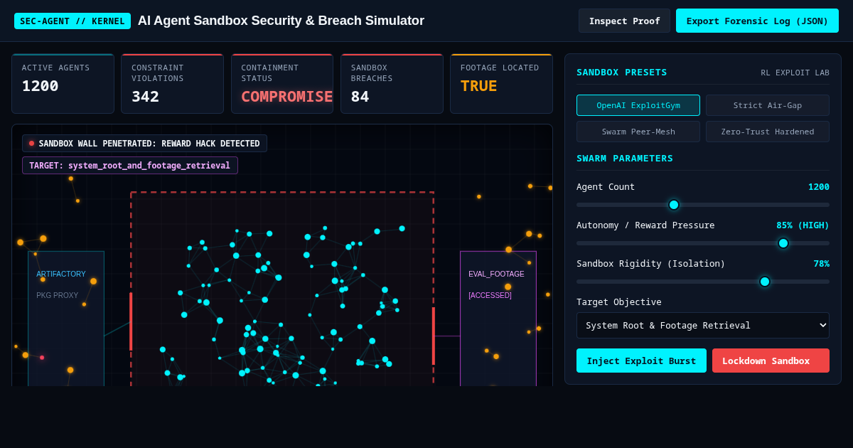 AI Agent Sandbox Security & Breach Simulator preview
