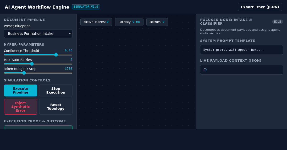 AI Agent Workflow Engine & Topology Simulator preview