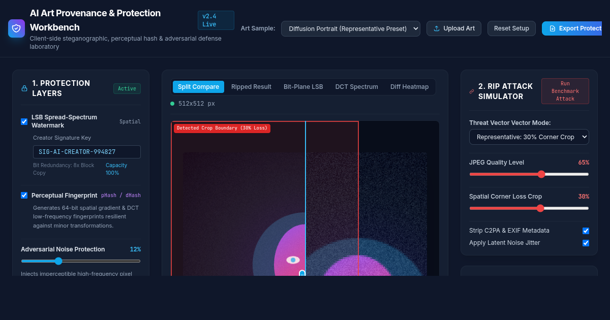 AI Art Provenance & Protection Workbench preview