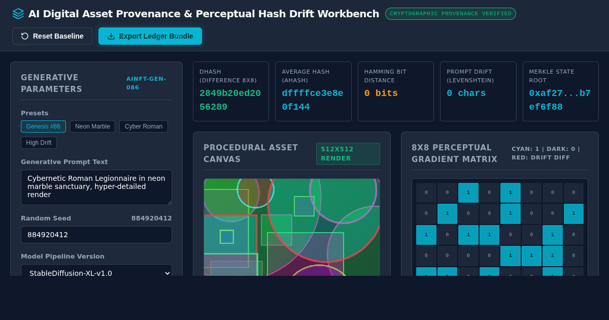 AI Digital Asset Provenance & Perceptual Hash Drift Workbench preview