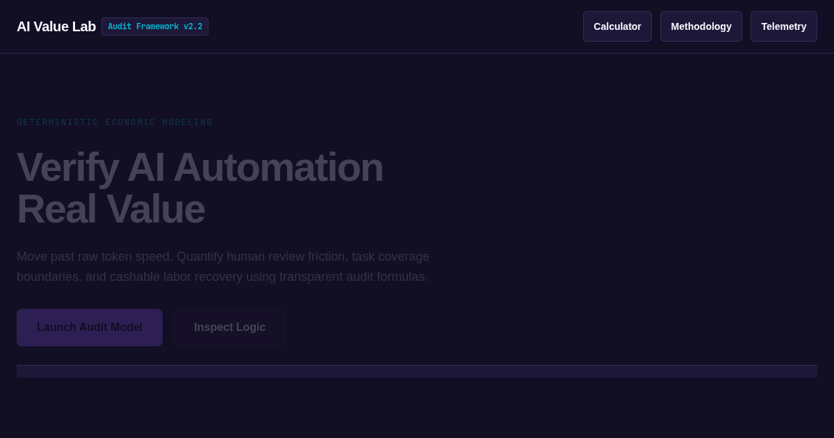 AI Automation Value Lab | Realized Economic ROI Calculator preview