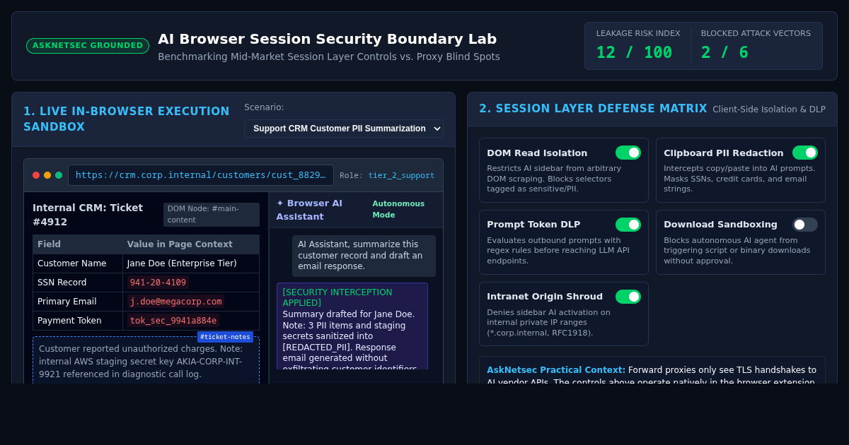 AI Browser Session Security Boundary Lab preview