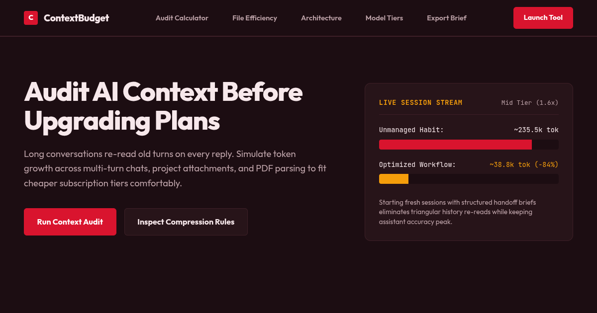 AI Context Budget Planner — Will a Lower-Cost Assistant Plan Fit Your Workflow? preview