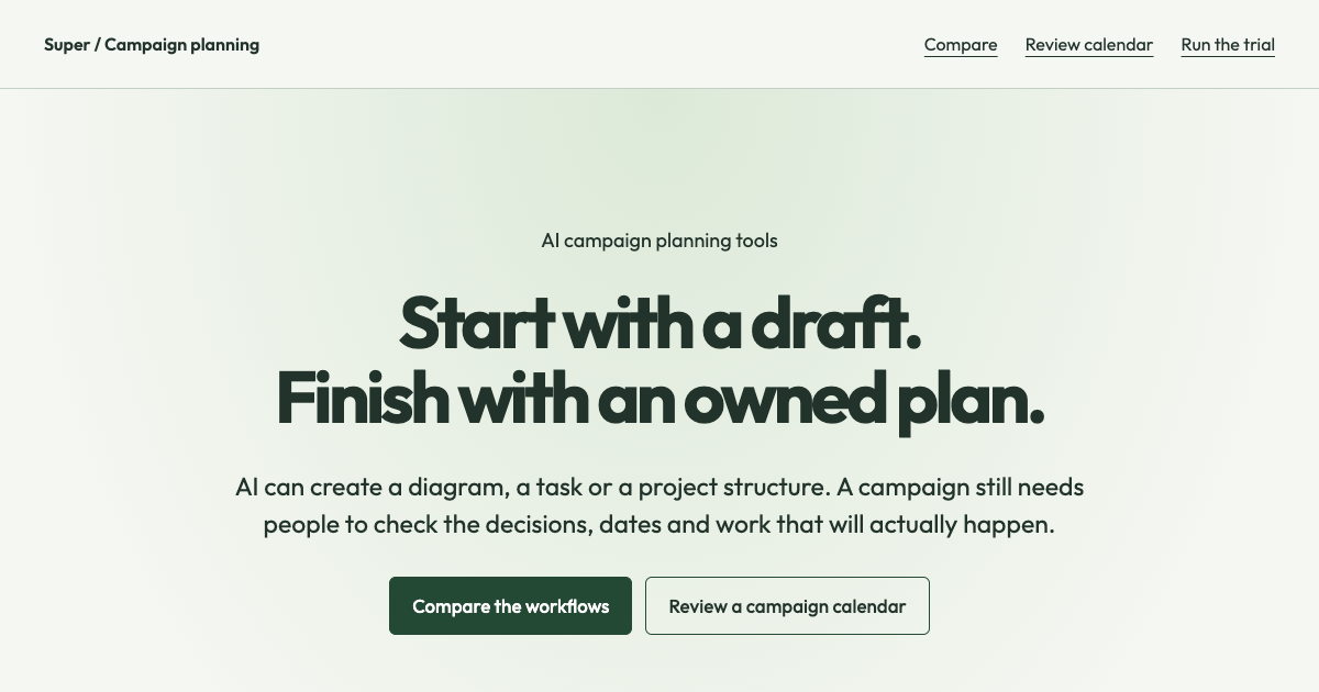 AI campaign planning tools preview
