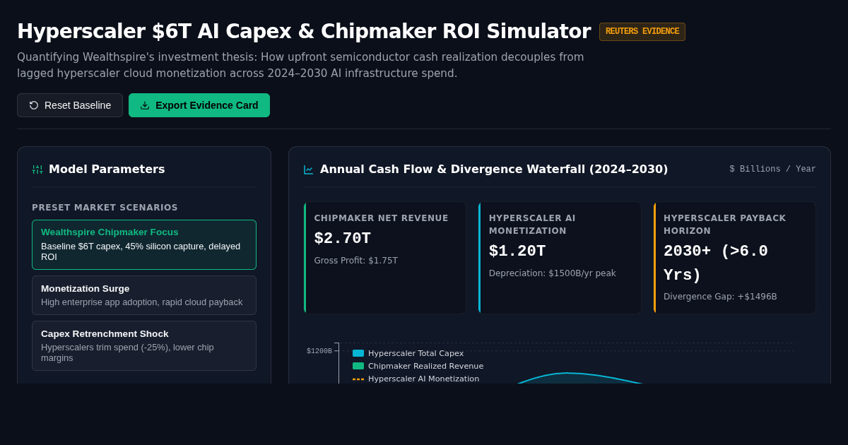 Hyperscaler $6T AI Capex & Chipmaker ROI Simulator preview