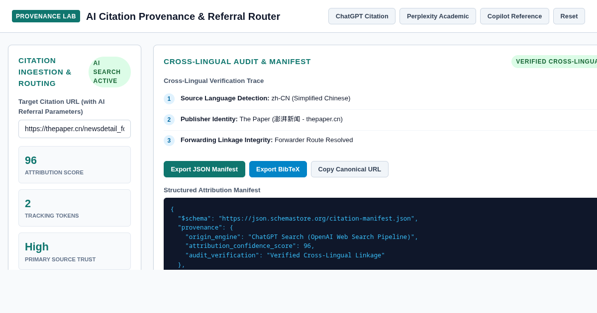 AI Citation Provenance & Referral Router preview