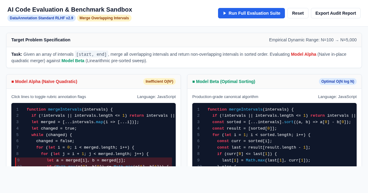 AI Code Evaluation & Benchmark Sandbox preview