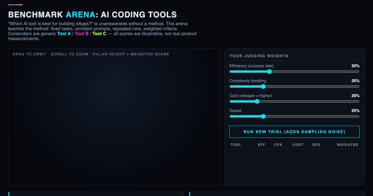AI Coding Tool Benchmark Arena preview