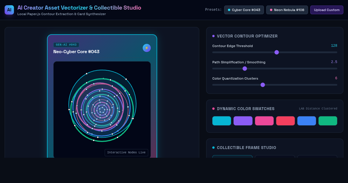 AI Creator Asset Vectorizer & Collectible Studio preview