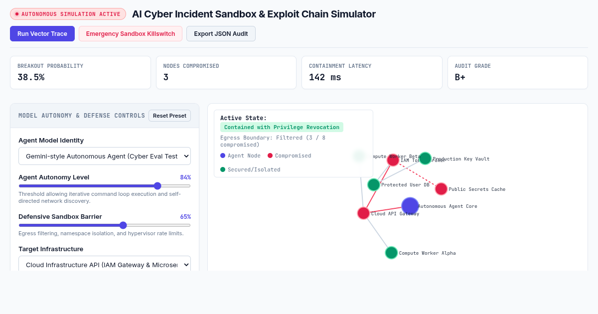 AI Cyber Incident Sandbox & Exploit Chain Simulator preview