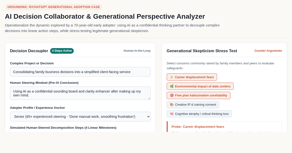 AI Decision Collaborator & Generational Perspective Analyzer preview