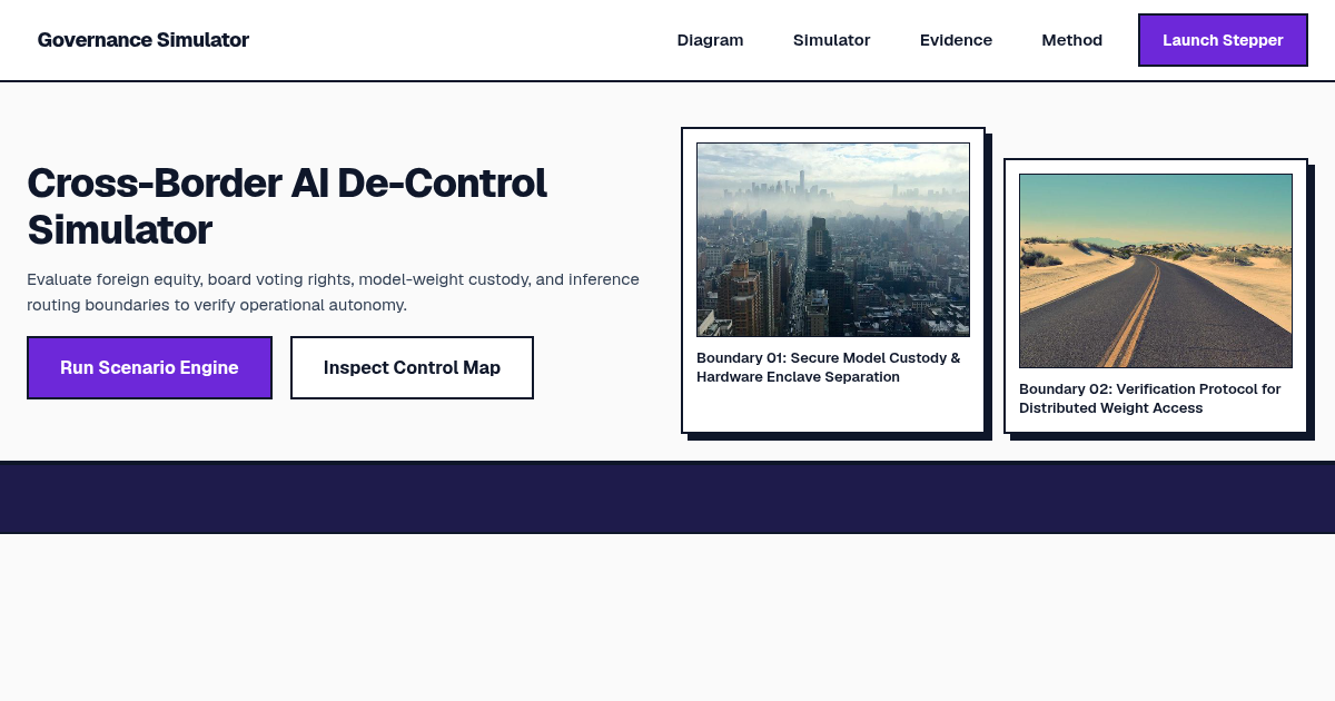 Cross-Border AI Governance & De-Control Simulator preview
