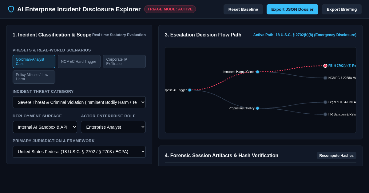 AI Enterprise Incident Disclosure Explorer | Statutory & Forensic Triage Protocol preview