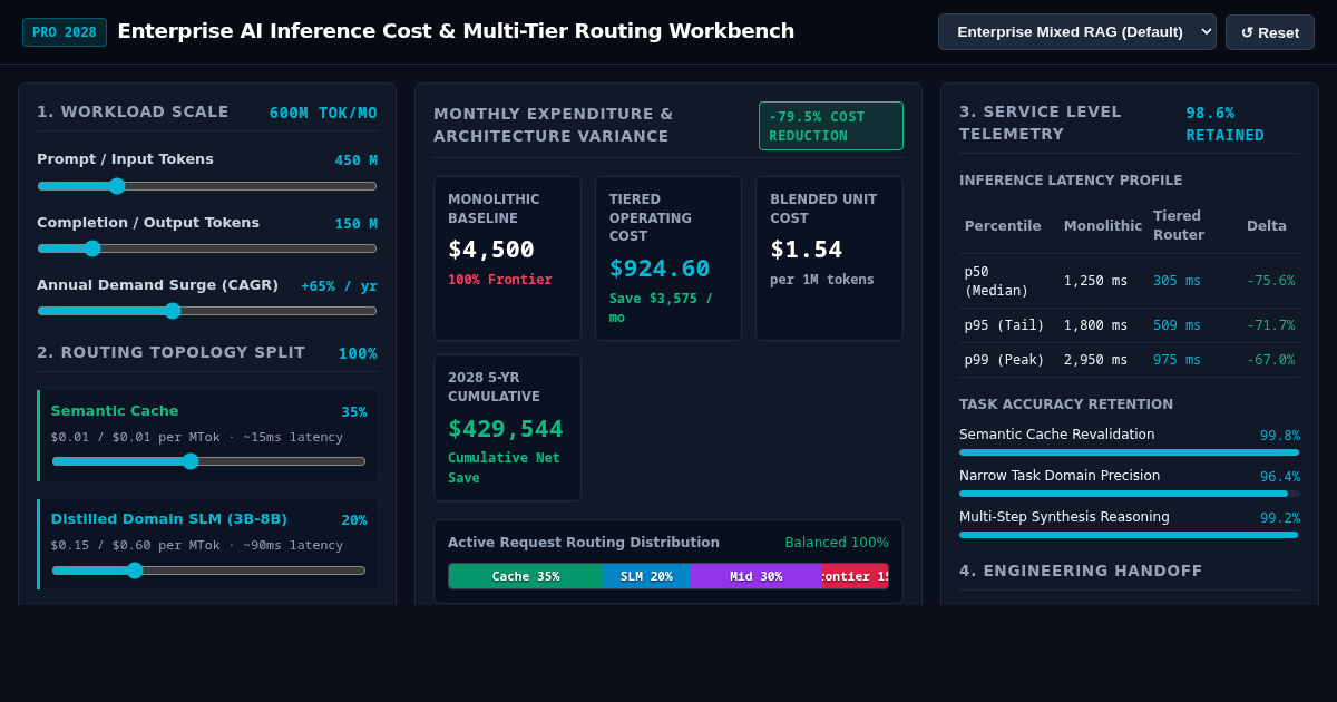 Enterprise AI Inference Cost & Multi-Tier Routing Workbench preview