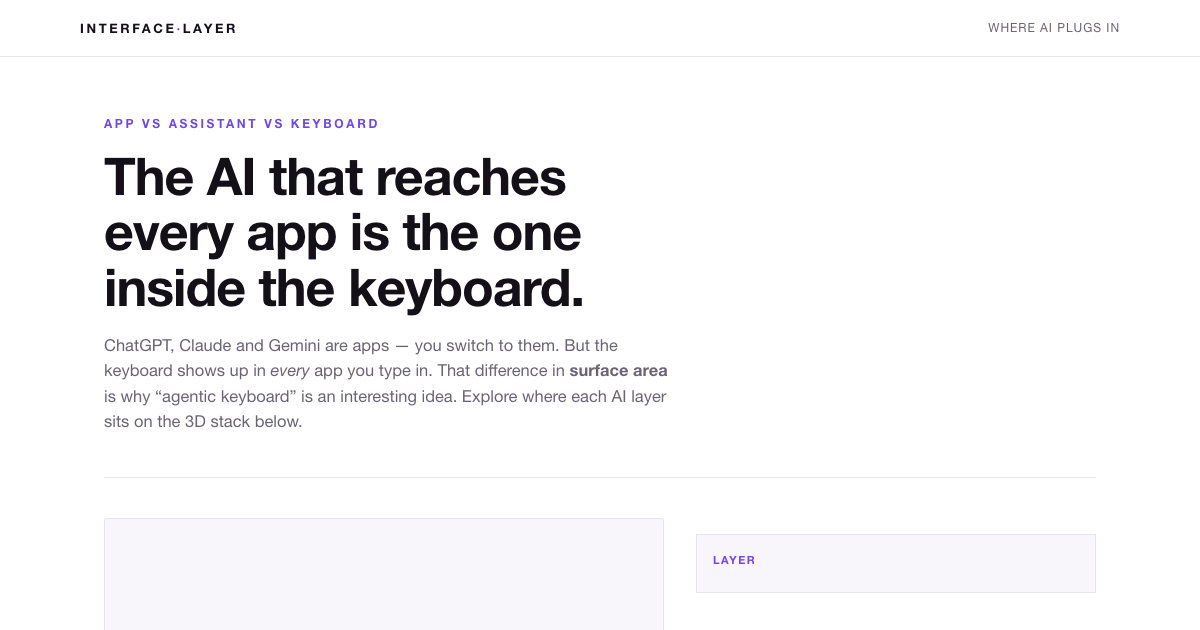 Where AI Lives: App, Assistant or Keyboard? preview