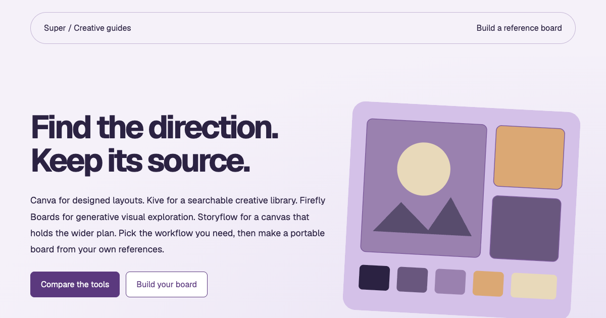 Canva vs Kive vs Firefly vs Storyflow: AI Moodboard Tools | Super preview