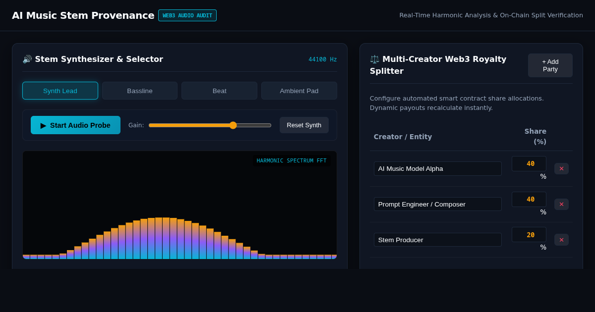 AI Music Stem Provenance & Harmonic Fingerprint Analyzer preview
