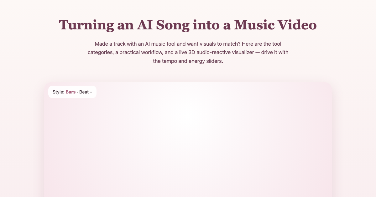 AI Music Video Tools & Workflow Guide preview