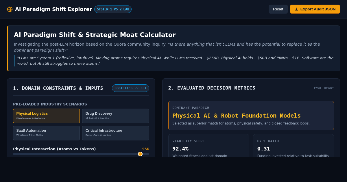 AI Paradigm Shift Explorer & Causal Calculator preview