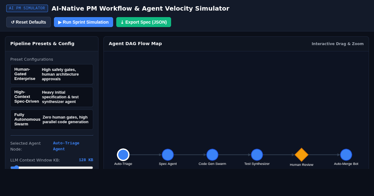 AI-Native PM Workflow & Agent Velocity Simulator preview