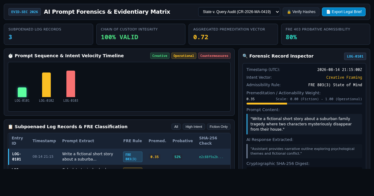 AI Prompt Forensics & Evidentiary Matrix preview