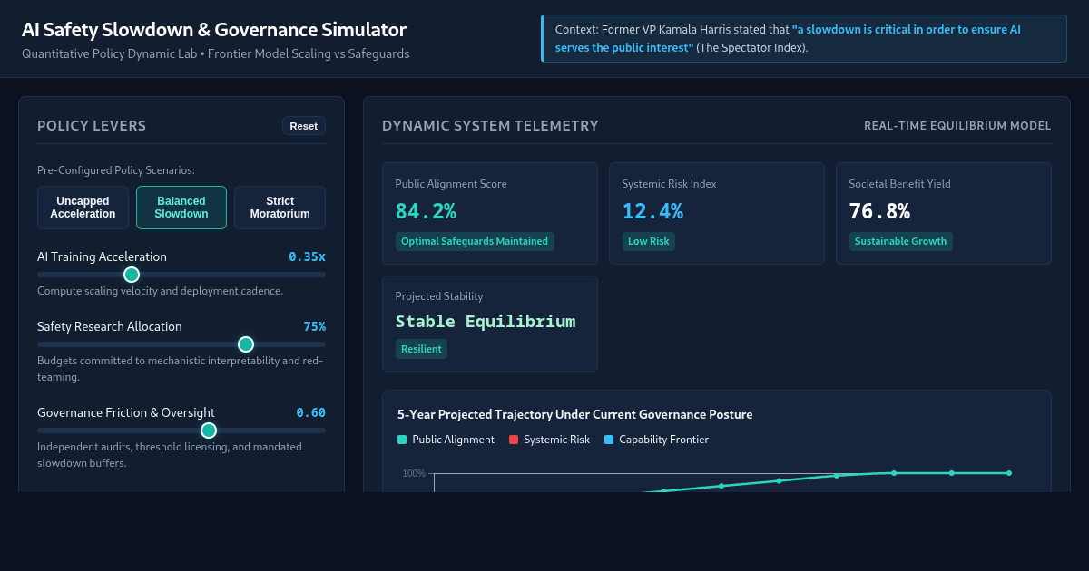 AI Safety Slowdown & Governance Simulator preview