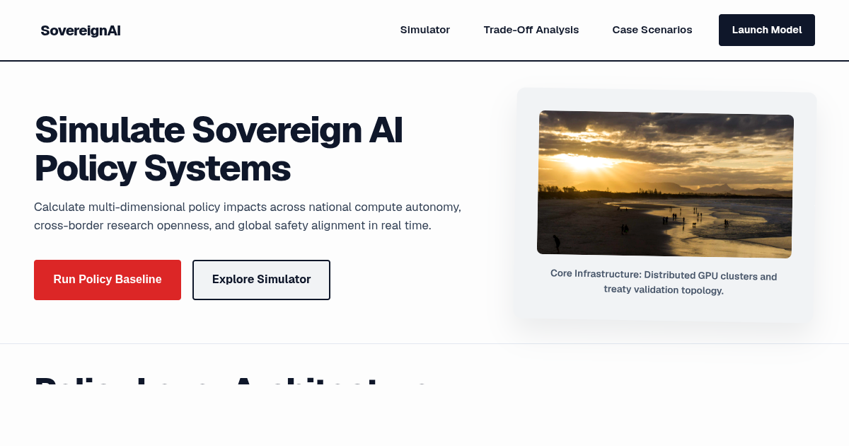 SovereignAI: Global AI Digital Sovereignty & Governance Simulator preview