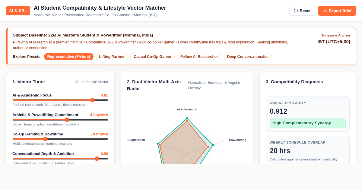 AI Student Compatibility & Lifestyle Vector Matcher preview