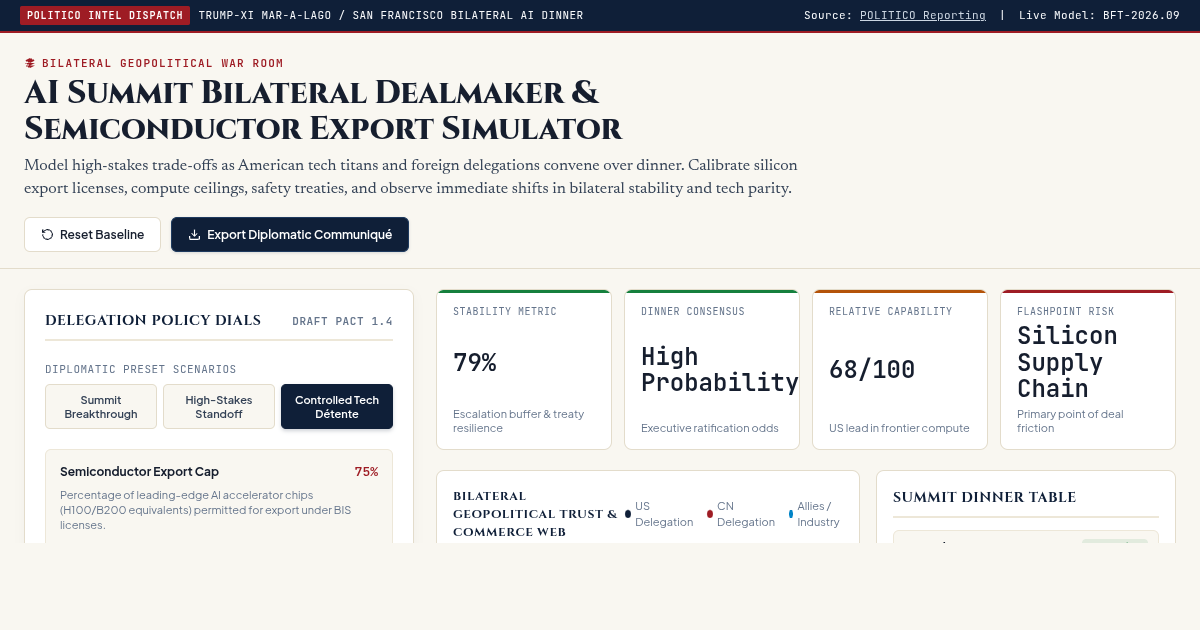 AI Summit Bilateral Dealmaker & Semiconductor Export Simulator preview