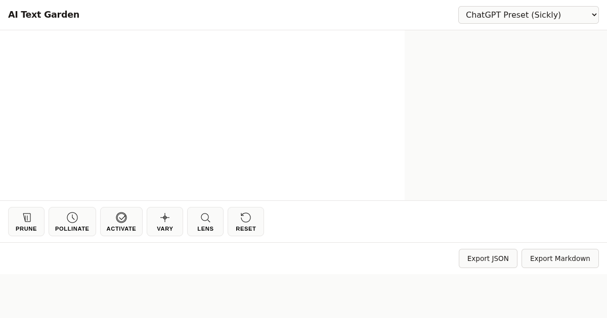 AI Text Garden preview