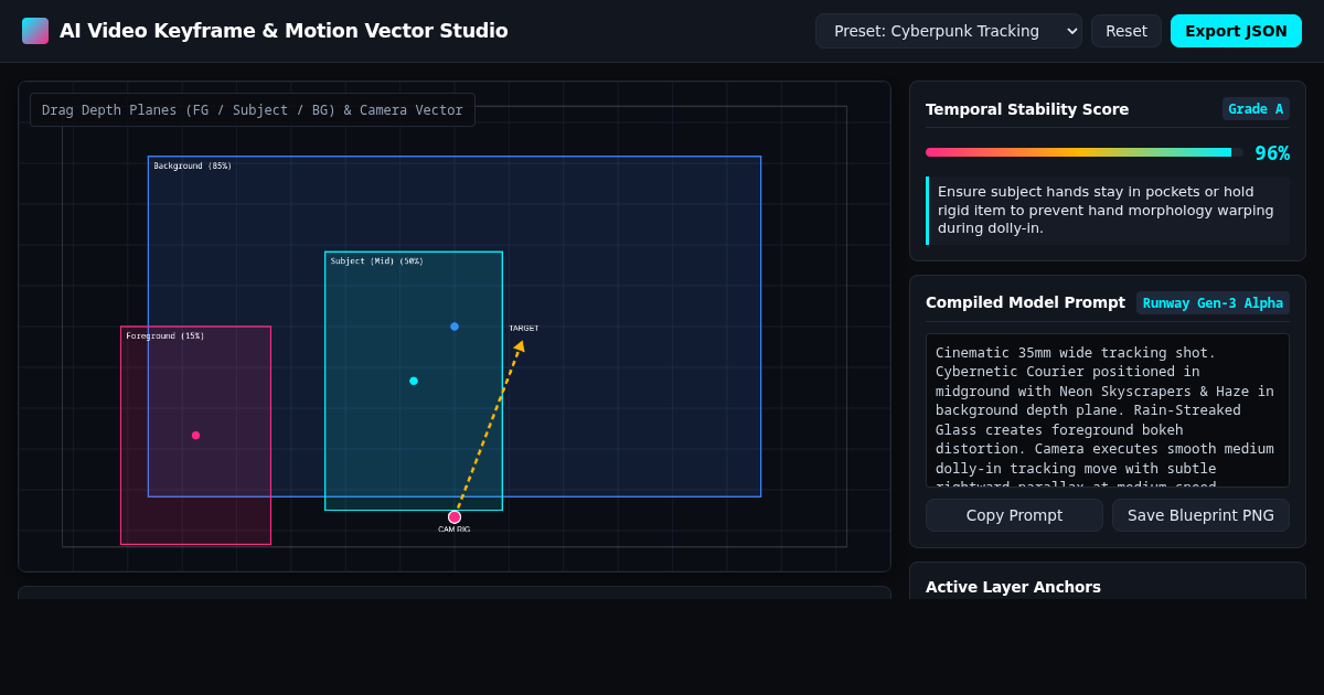 AI Video Keyframe & Motion Vector Studio preview