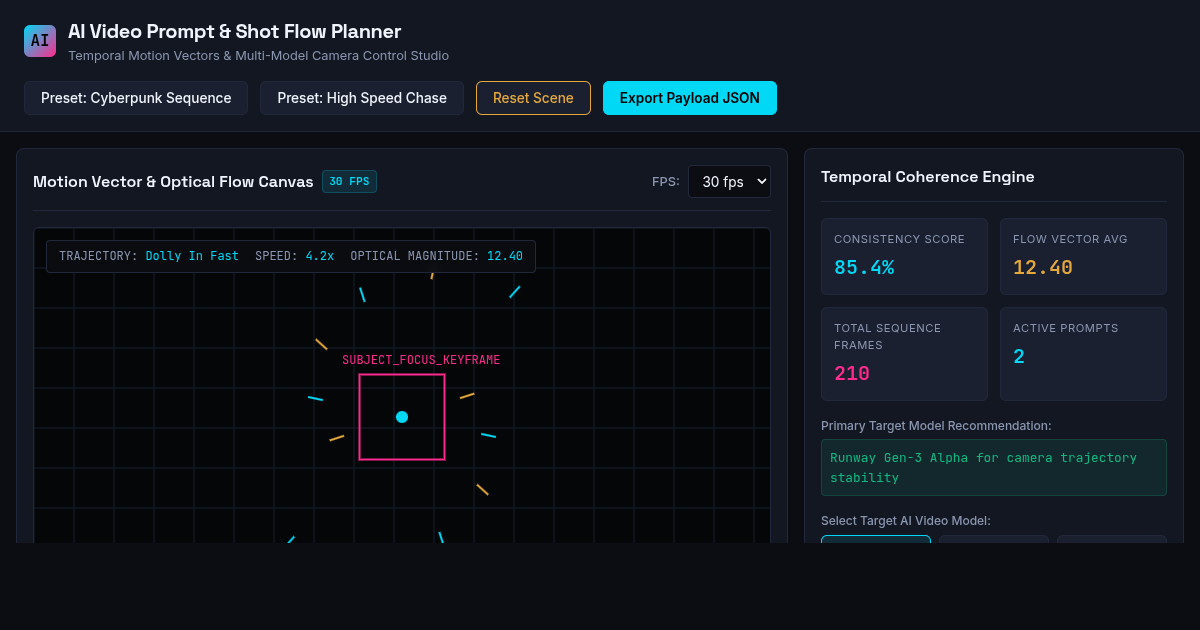 AI Video Prompt & Shot Flow Planner preview