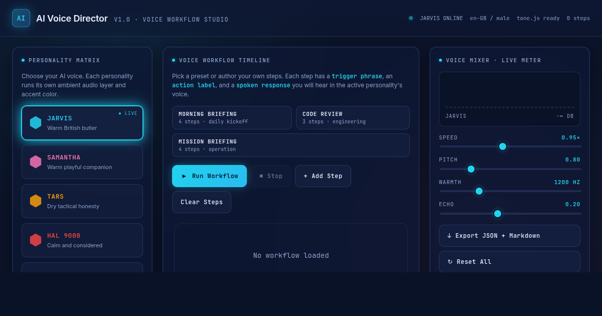 AI Voice Director — Compose Hands-Free Workflows in Any AI Personality preview