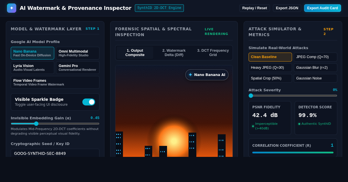 AI Watermark & Provenance Inspector | SynthID & Visible Sparkle Studio preview