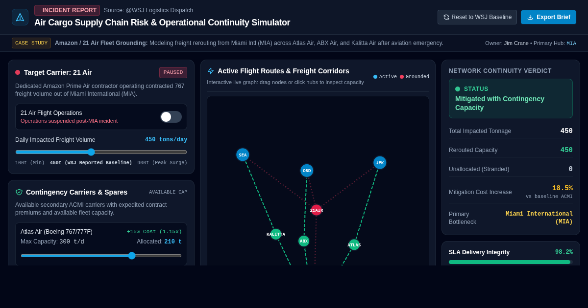 Air Cargo Supply Chain Risk & Operational Continuity Simulator preview